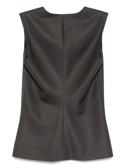 Waist Point Wool Vest