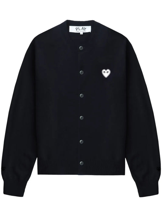 Heart-Appliqué Cardigan