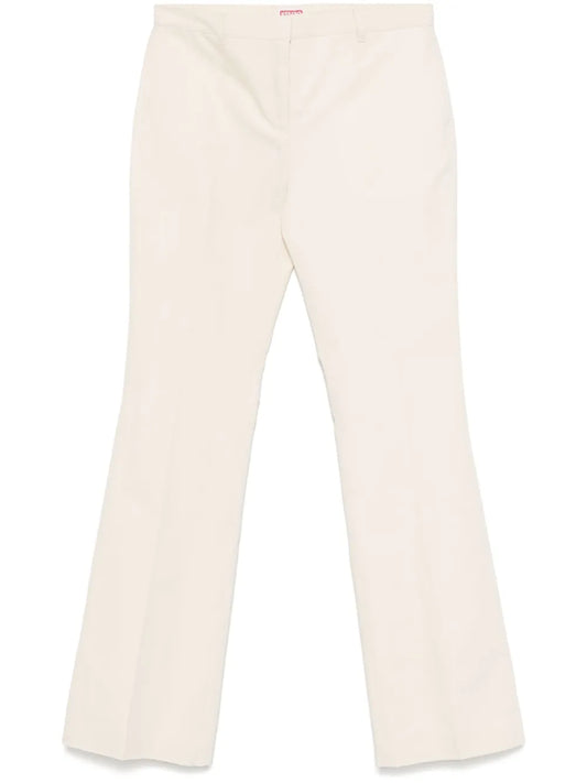 Flared Cotton Trousers