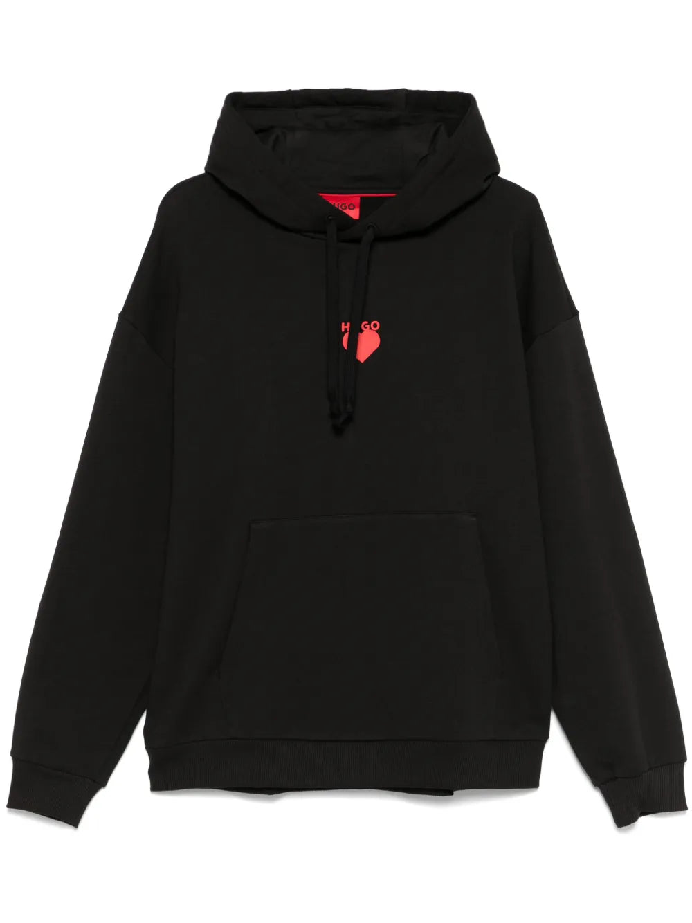 Heart-Print Cotton Hoodie