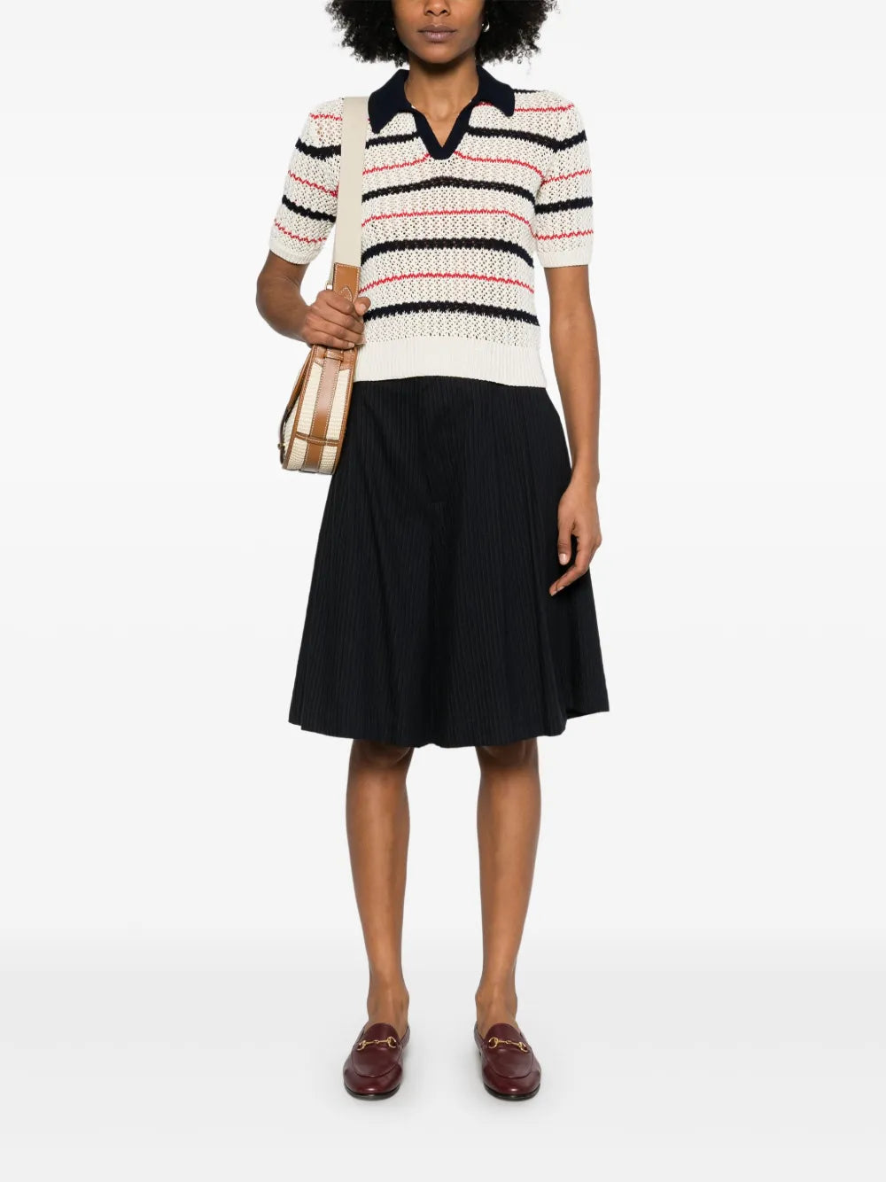 Striped Polo Top