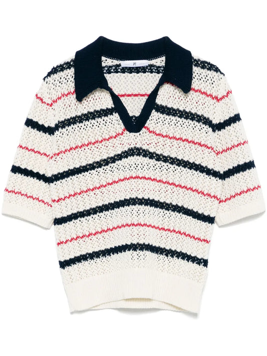 Striped Polo Top