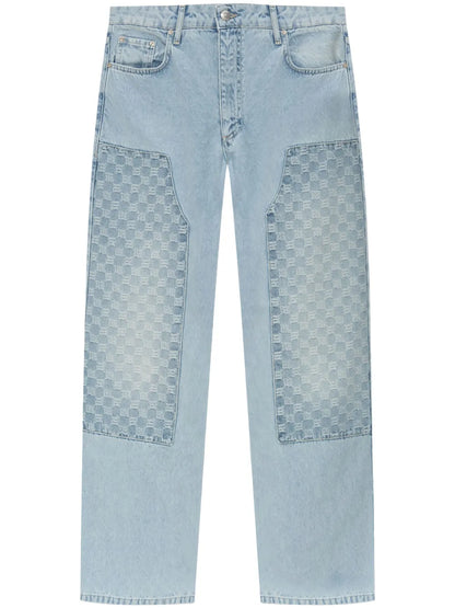 Monogram-Pattern Jeans