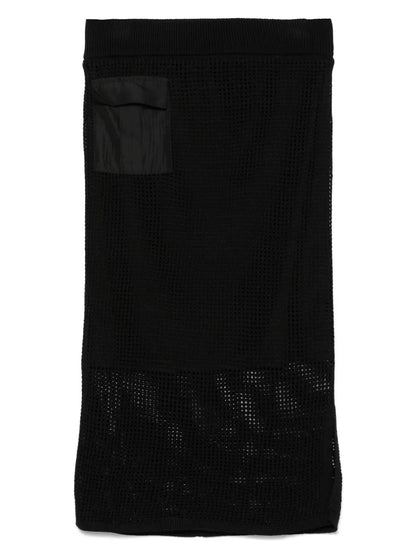 Crochet-Knit Midi Skirt