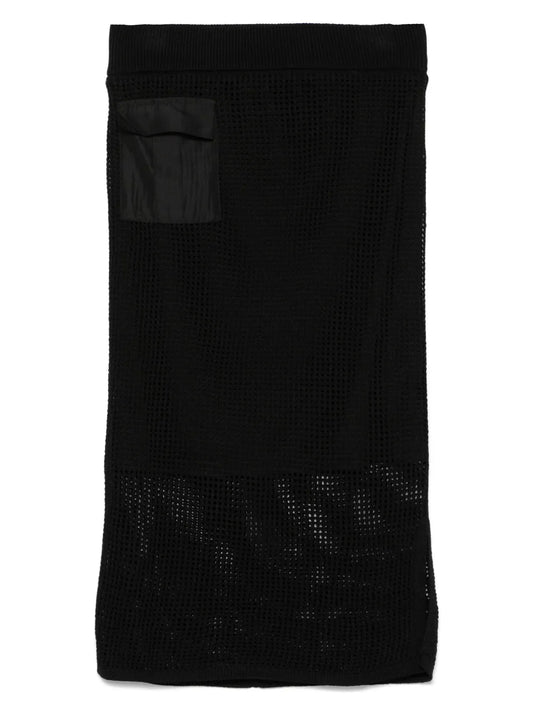 Crochet-Knit Midi Skirt