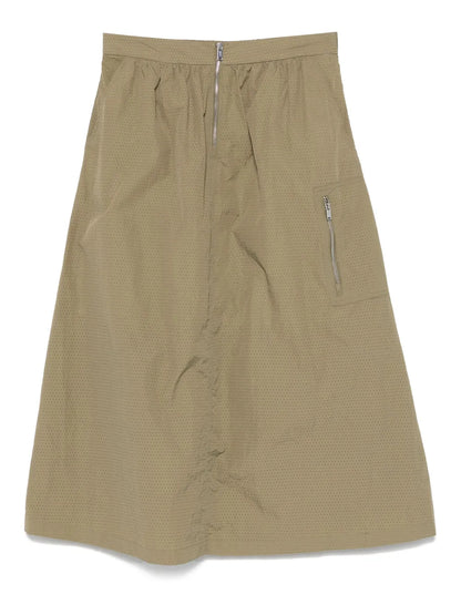 Perforated Midi Skirt