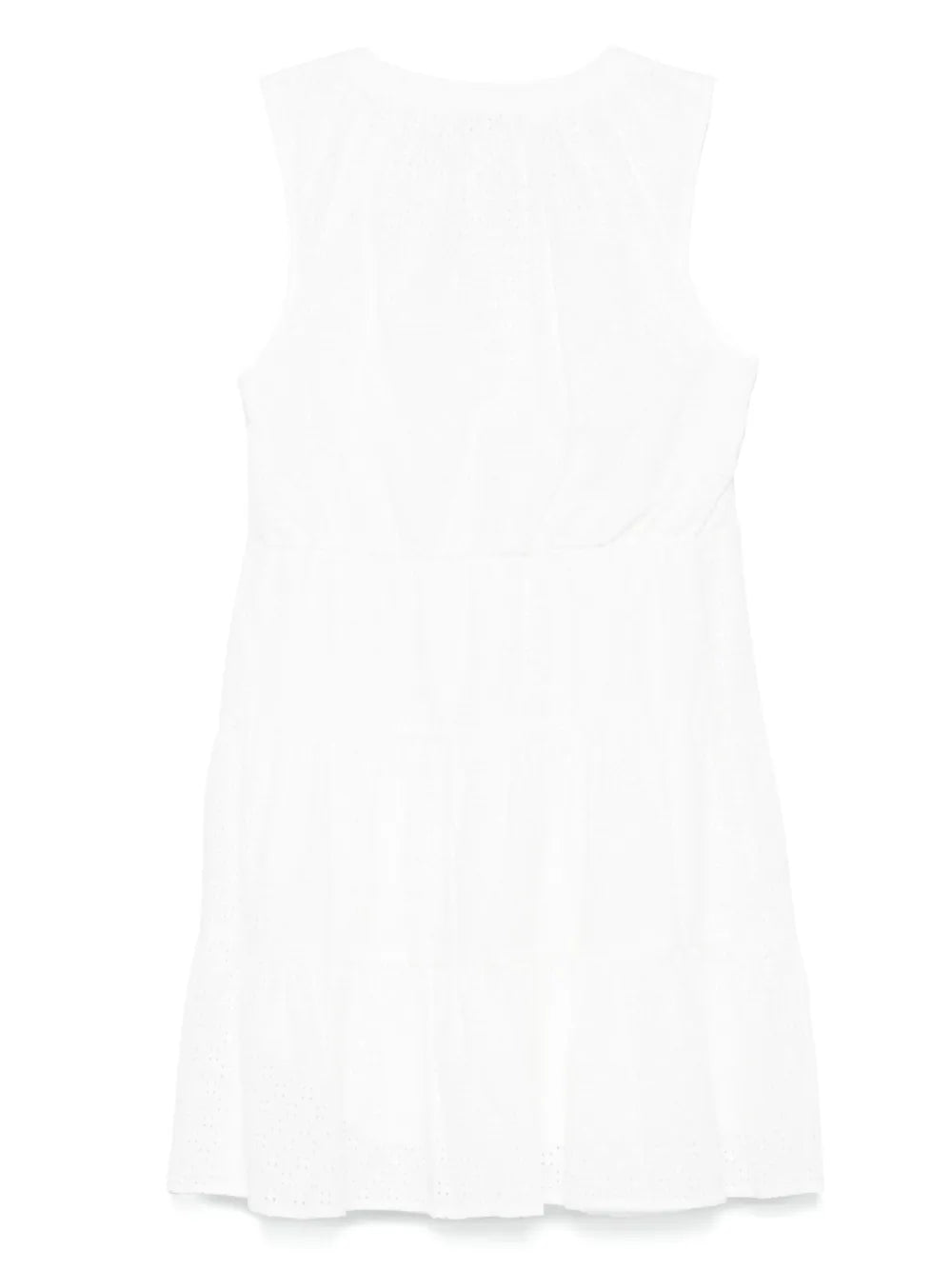 Eyelet-Detail Sleeveless Mini Dress
