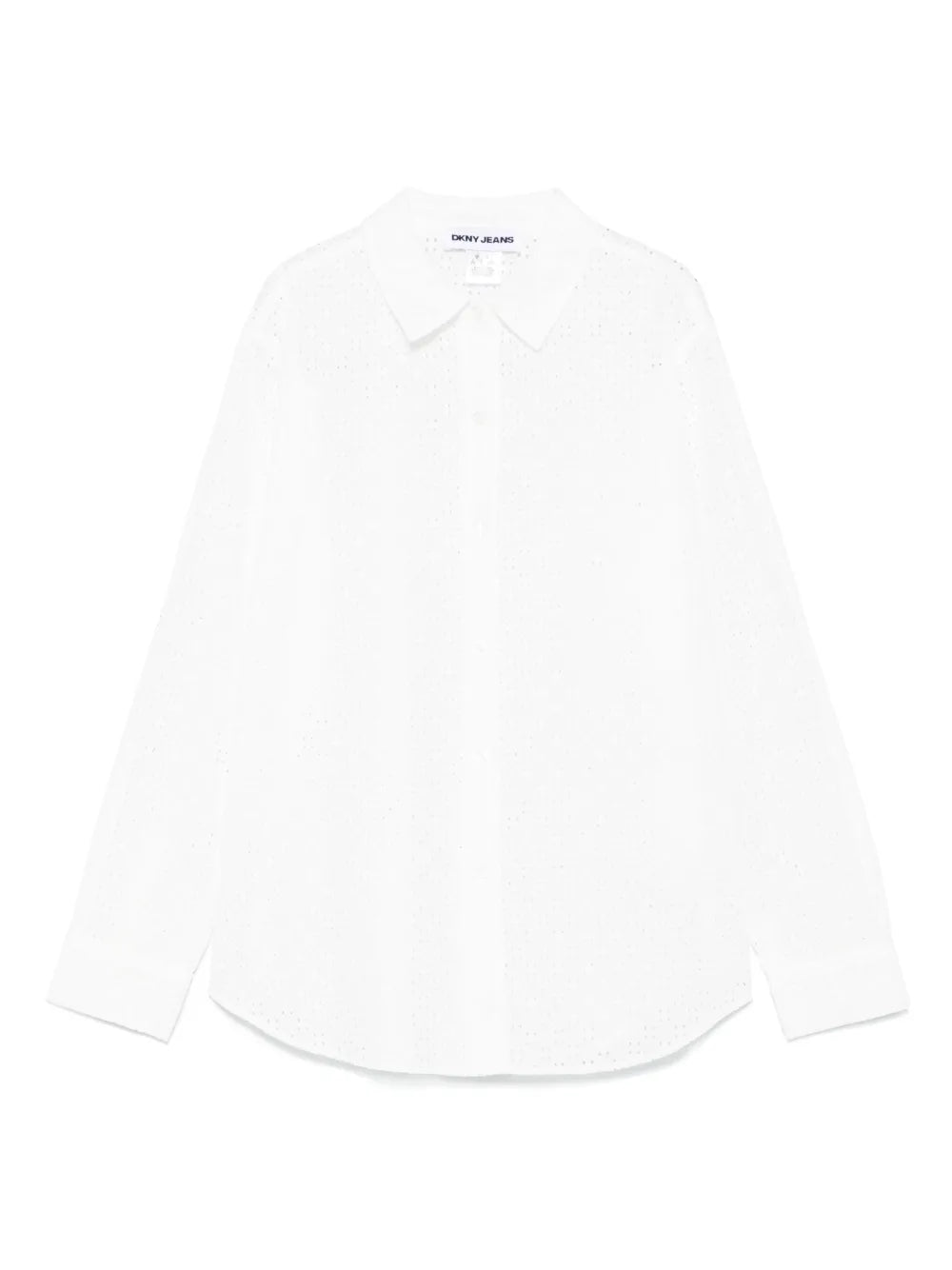 Eyelet-Detail Long-Sleeve Shirt