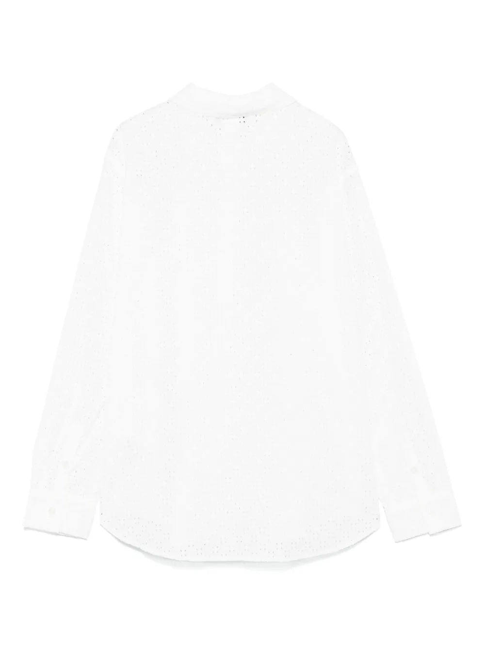 Eyelet-Detail Long-Sleeve Shirt