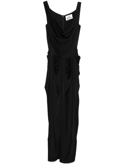 Gathered-Detailed Midi Dress