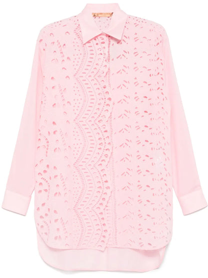 Floral-Embroidered Shirt