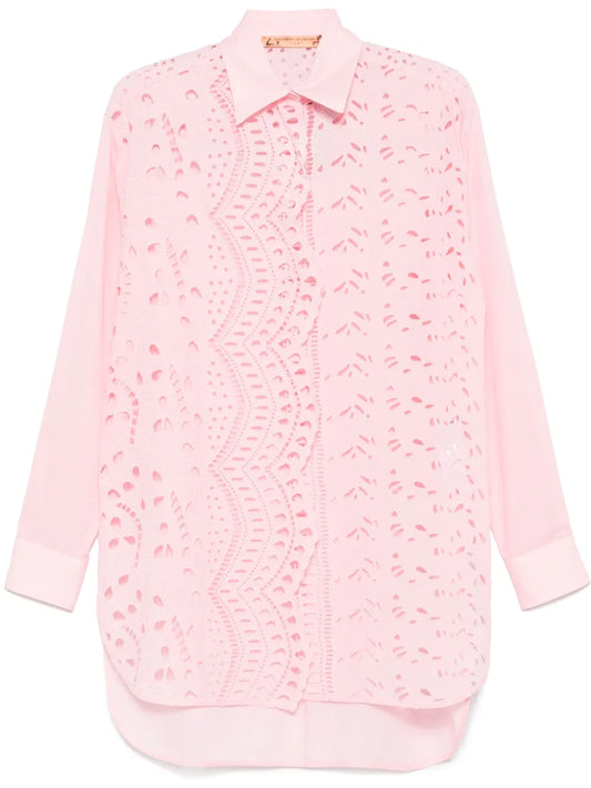 Floral-Embroidered Shirt