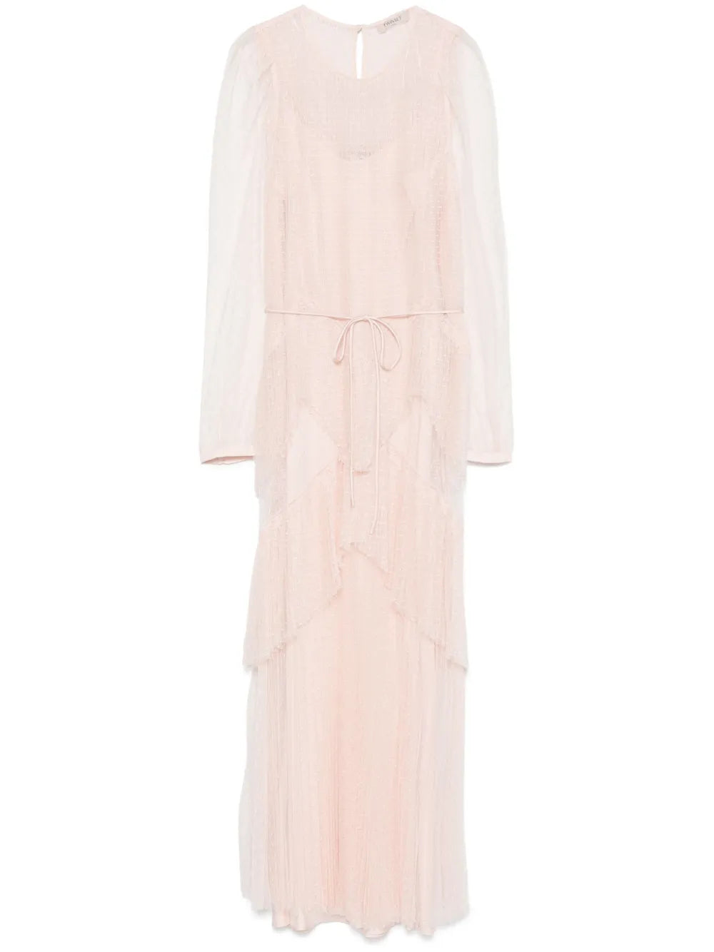 Pleated Tulle Maxi Dress
