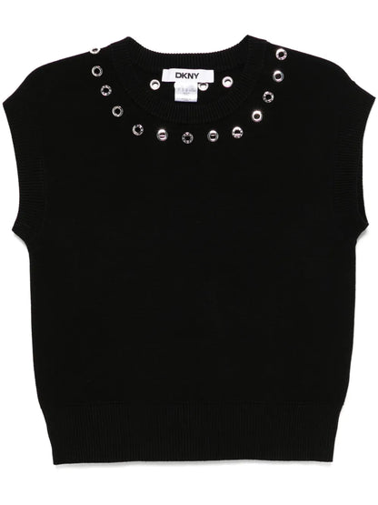 Gromet-Detailing Vest