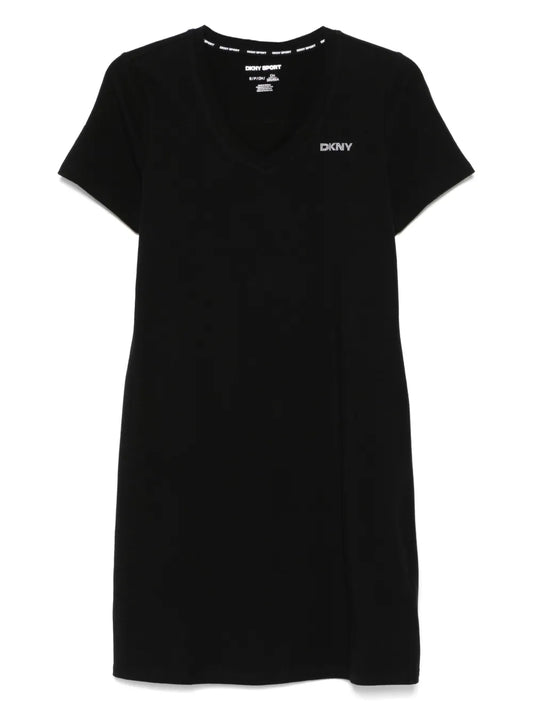 Studded-Logo Mini Dress