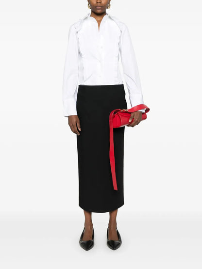 Wool Midi Skirt