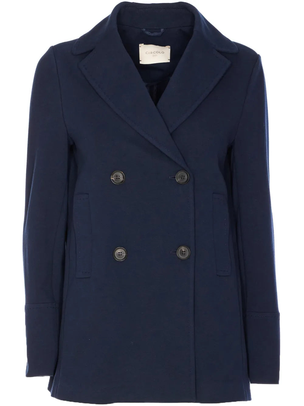 Stretch-Cotton Double-Breasted Coat