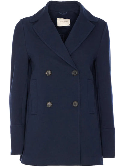 Stretch-Cotton Double-Breasted Coat