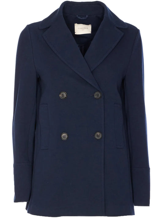 Stretch-Cotton Double-Breasted Coat