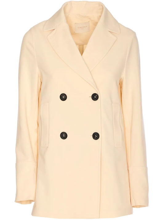 Stretch-Cotton Double-Breasted Coat