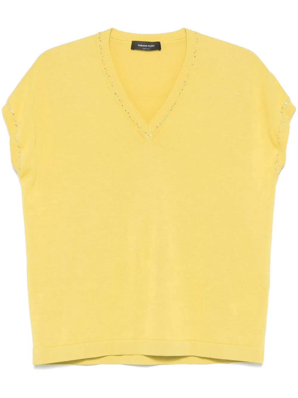 Sequin-Embellished Knitted Top