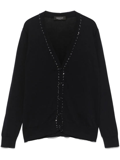 Sequin-Embellished Cardigan