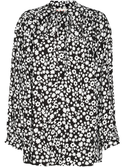 Floral-Print Blouse