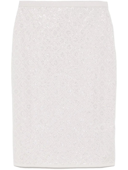 Crystal-Monogram Skirt