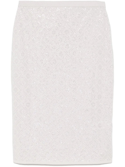 Crystal-Monogram Skirt