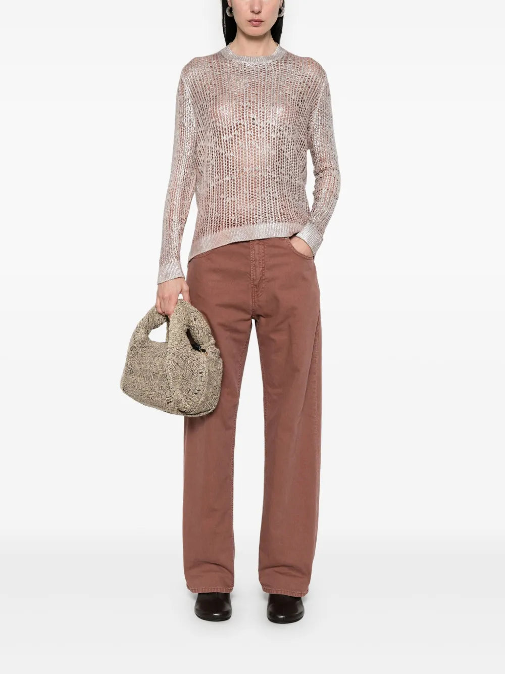 Foil-Print Sweater