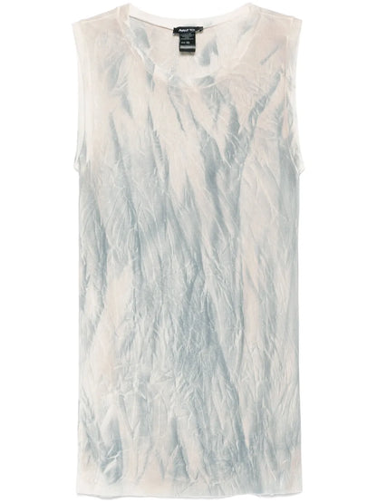 Marbled-Pattern Tank Top