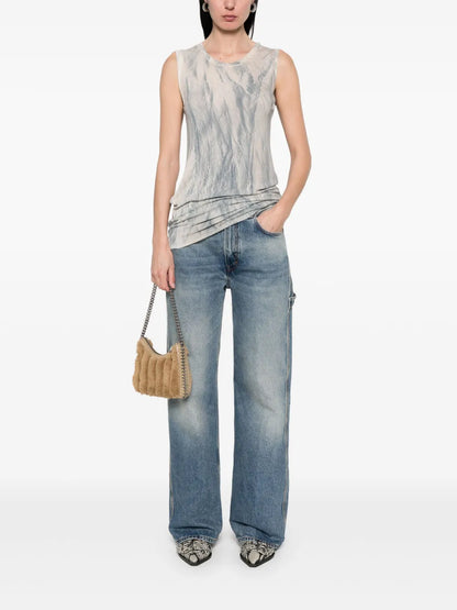 Marbled-Pattern Tank Top