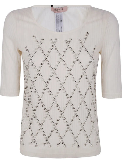 Bead-Embellished T-Shirt