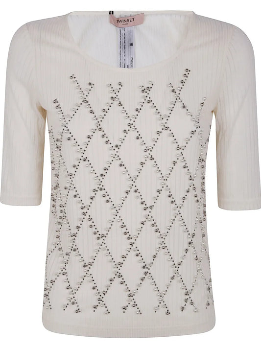 Bead-Embellished T-Shirt