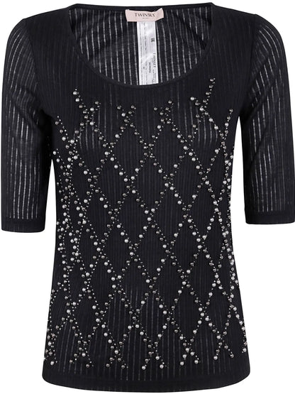 Bead-Embellished T-Shirt