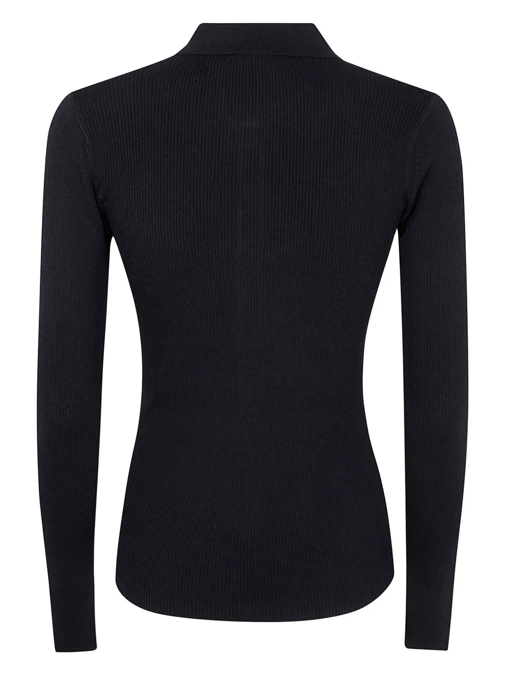 Ribbed-Knit Polo Shirt