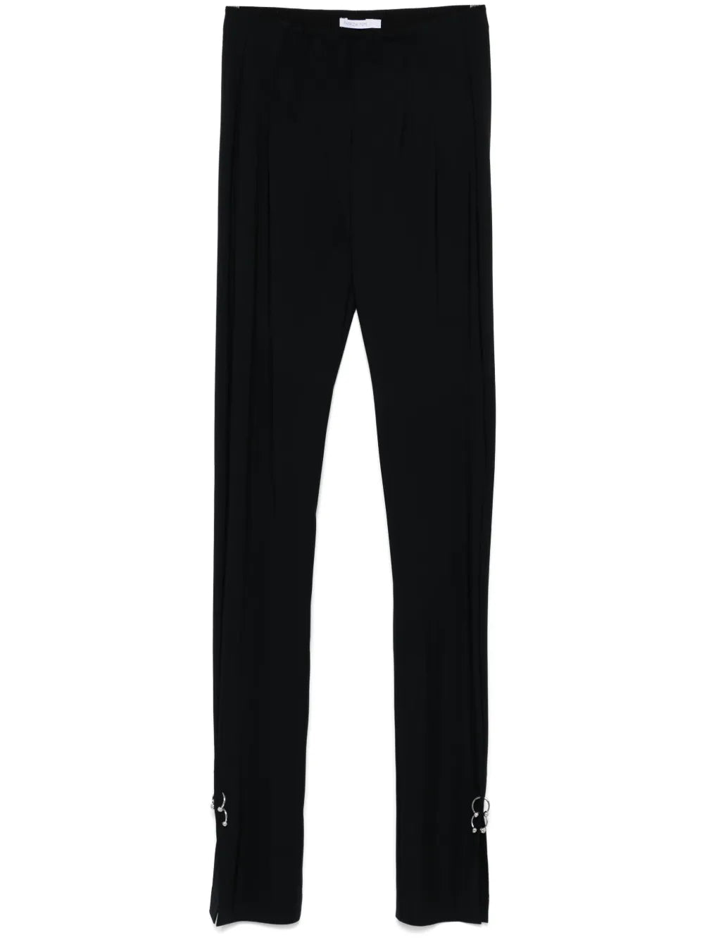 Piercing-Detail Straight-Leg Trousers