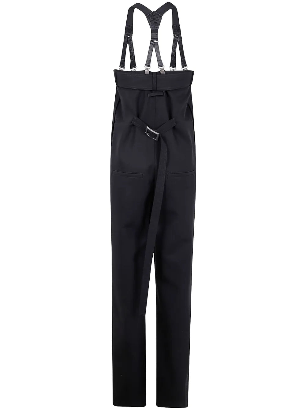 Leather-Trimmed Jumpsuit