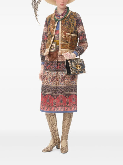 Voyage Imaginaire-Print Midi Dress