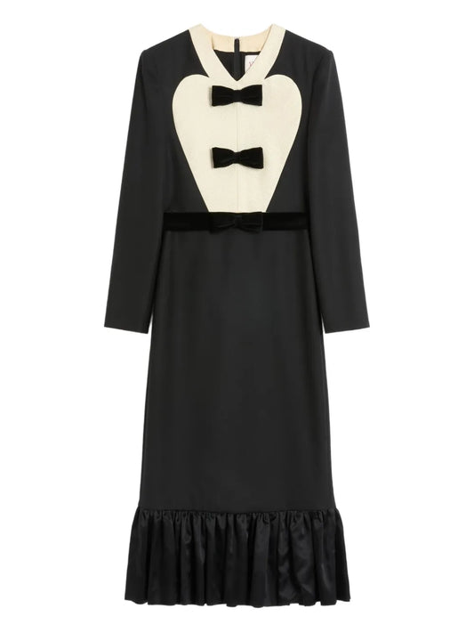 Bow-Detail Midi Dress
