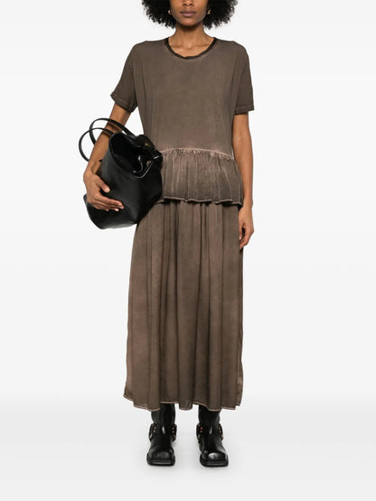 Ruffle-Detailed Midi Dress