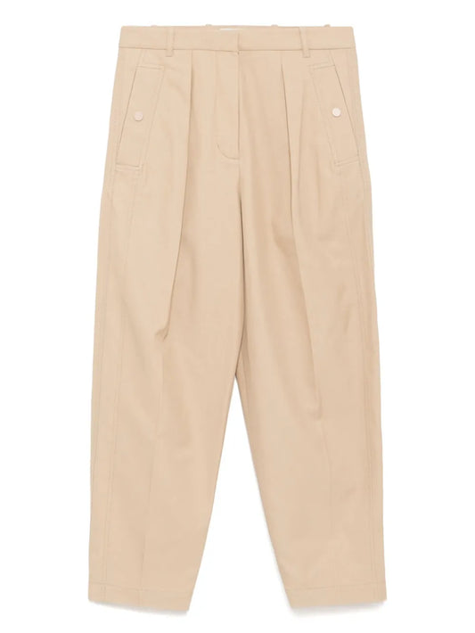 Single-Pleated Tapered Trousers