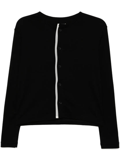 Gauze Double Placket Top