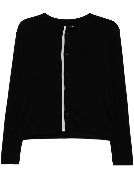 Gauze Double Placket Top