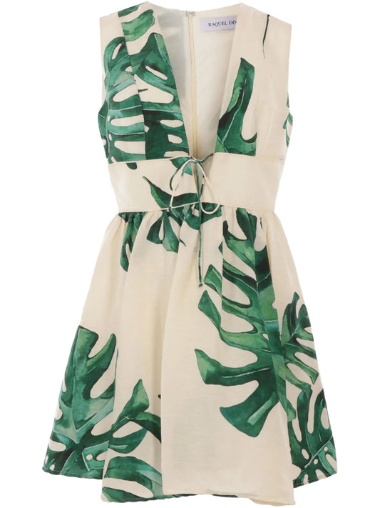 Floral-Print Mini Dress