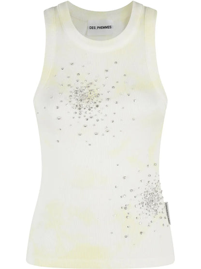 Crystal-Embellished Tank Top