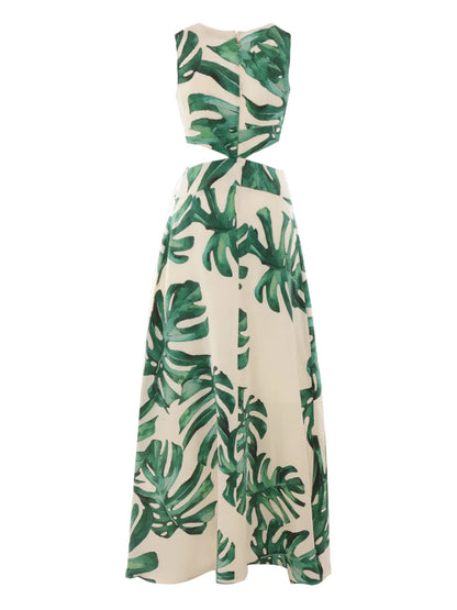 Floral-Print Midi Dress
