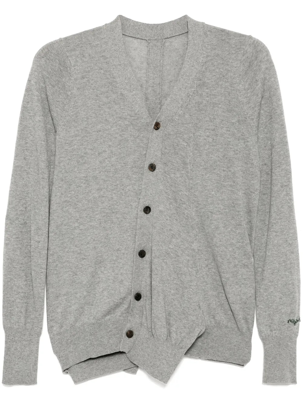 Embroidered Slogan Cardigan