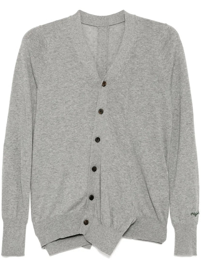 Embroidered Slogan Cardigan