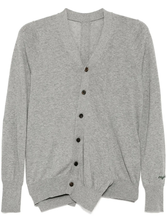 Embroidered Slogan Cardigan